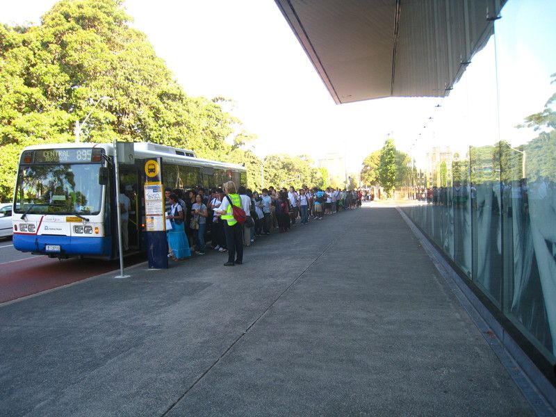 UNSW students queue outside NIDA