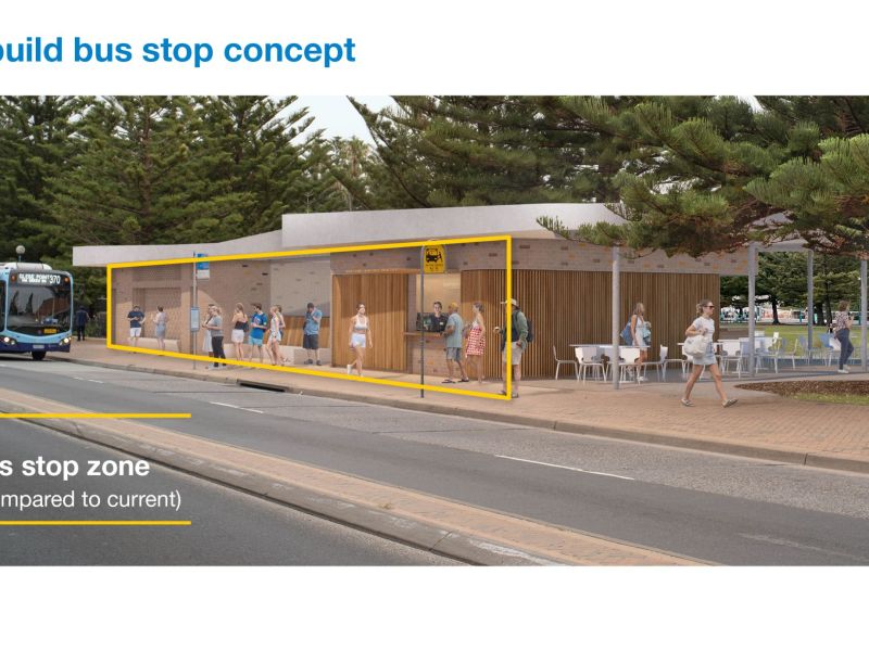 New build bus stop zone