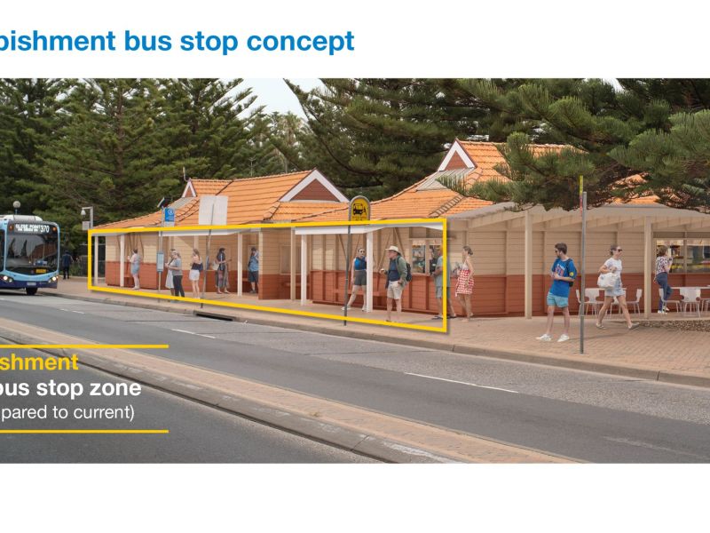 Refurbishment bus stop zone