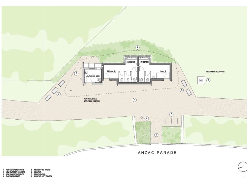 La Perouse Amenities Block Upgrade - birds eye view of plans 