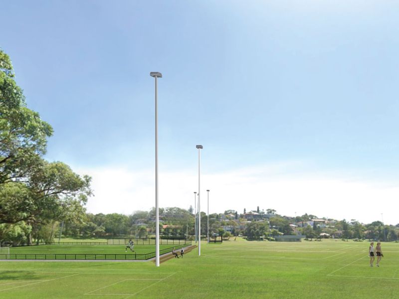Coral Sea Park Sporting Field Artist Impression