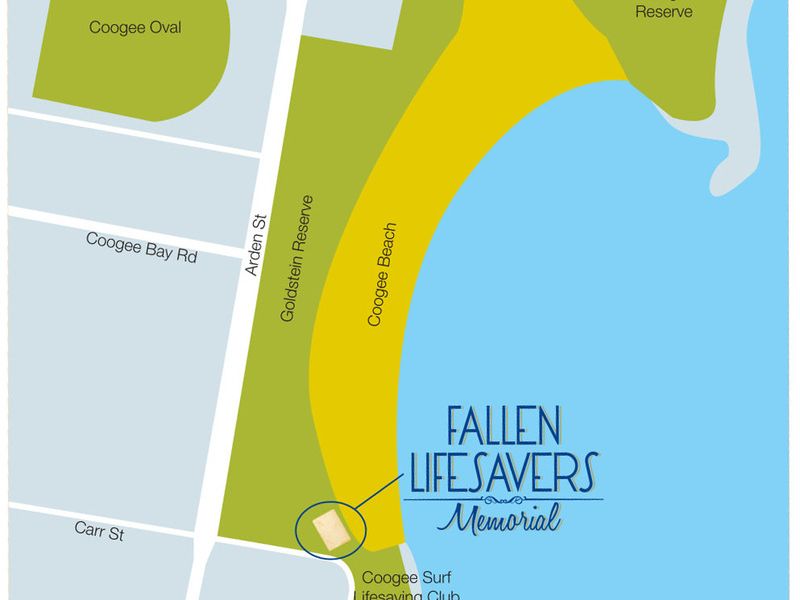 Location of Fallen Lifesavers Memorial