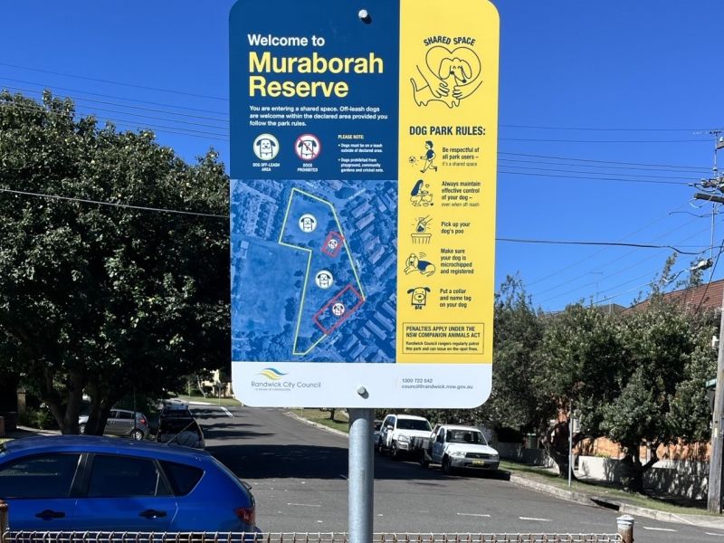 Muraborah Reserve dog off leash sign.jpeg