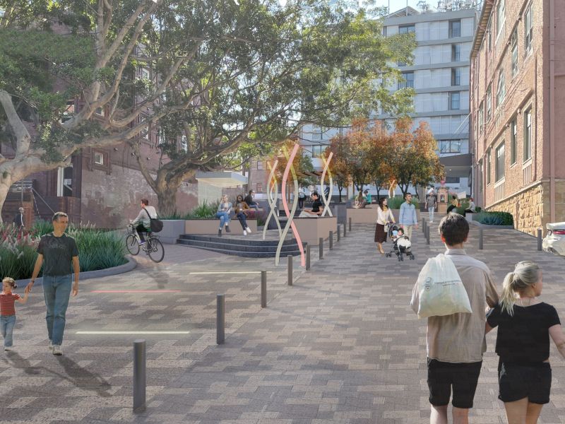 Artist impression of Waratah Avenue Plaza.