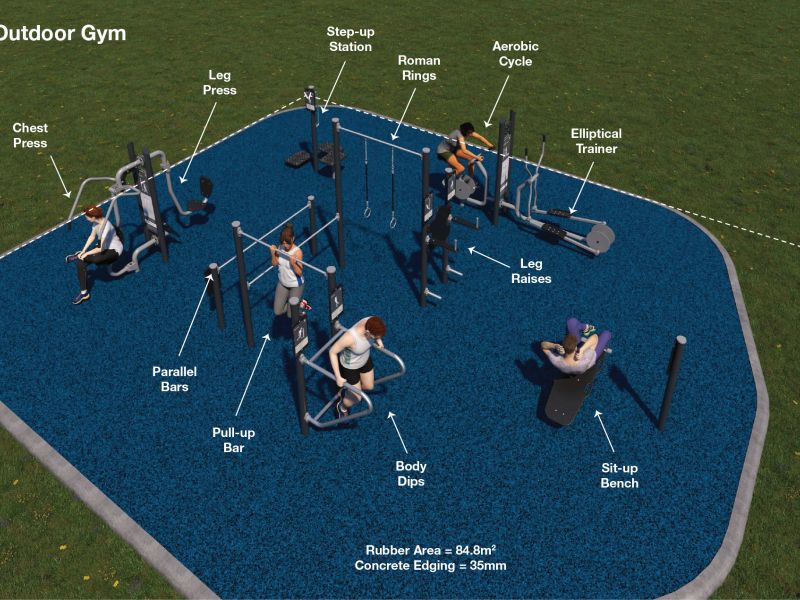 Malabar outdoor gym layout
