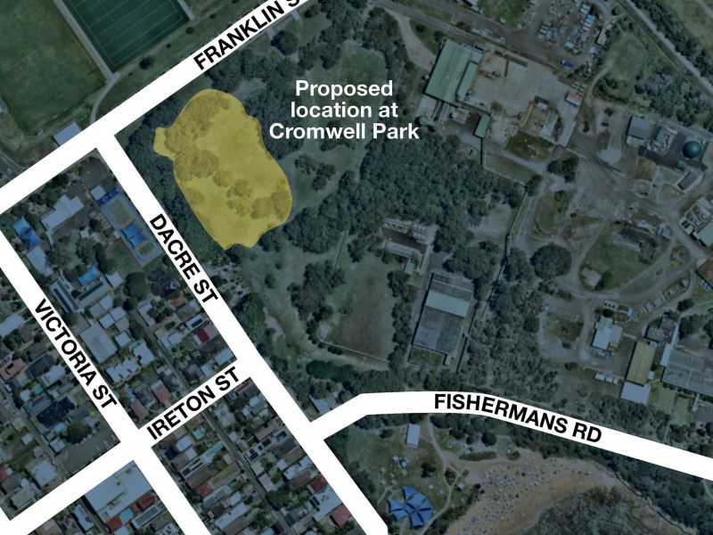 Pump park Cromwell location map.jpg