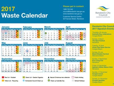 2017 Waste Calendar